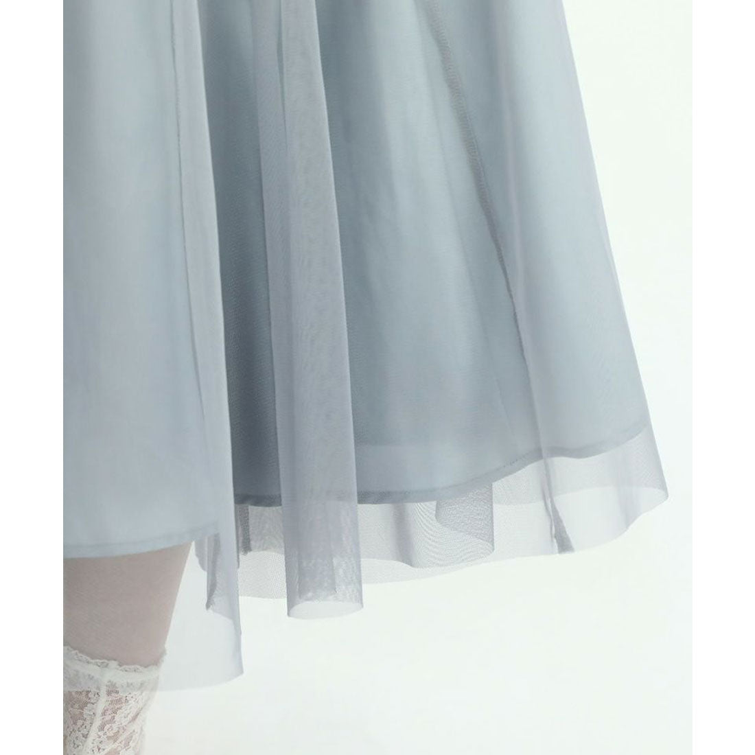 フィント F i.n.t フロントレースアップチュールフレアースカート【洗える】