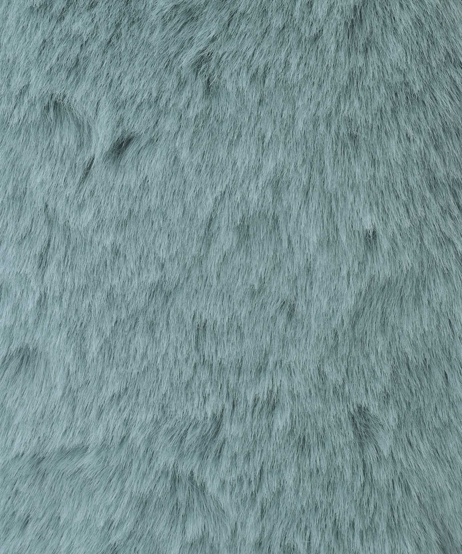 フェイクファースマホポシェット ショルダーバッグ レッキス風×ラム風 (サックスブルー) サックスブルー