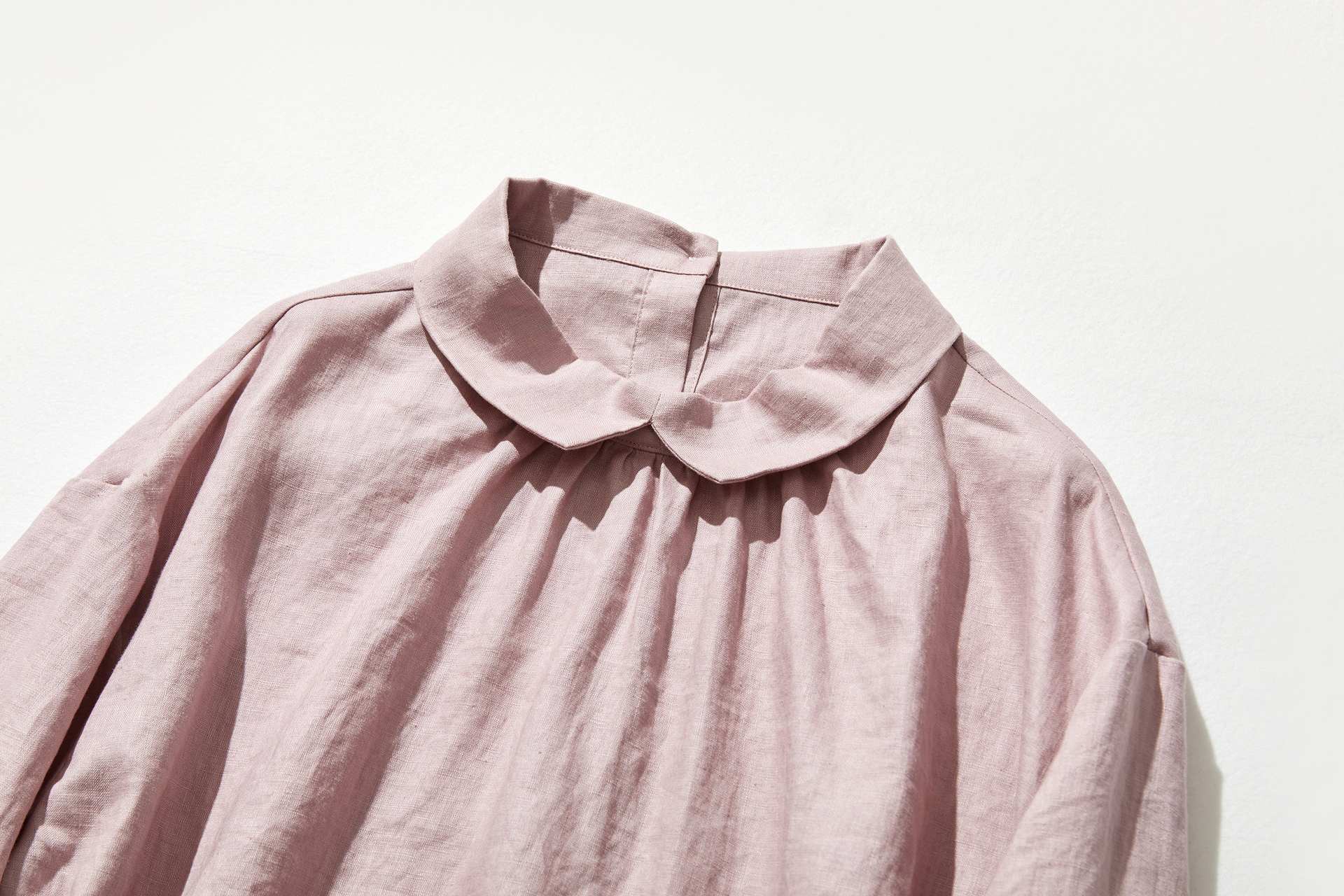 フォーリン アンド コー fall-in&co 大人の抜け感と可愛さ叶えるリネン ブラウス 日除けにも活躍可能 リネン100% 薄藤色 230503-1 (薄藤色) 薄藤色