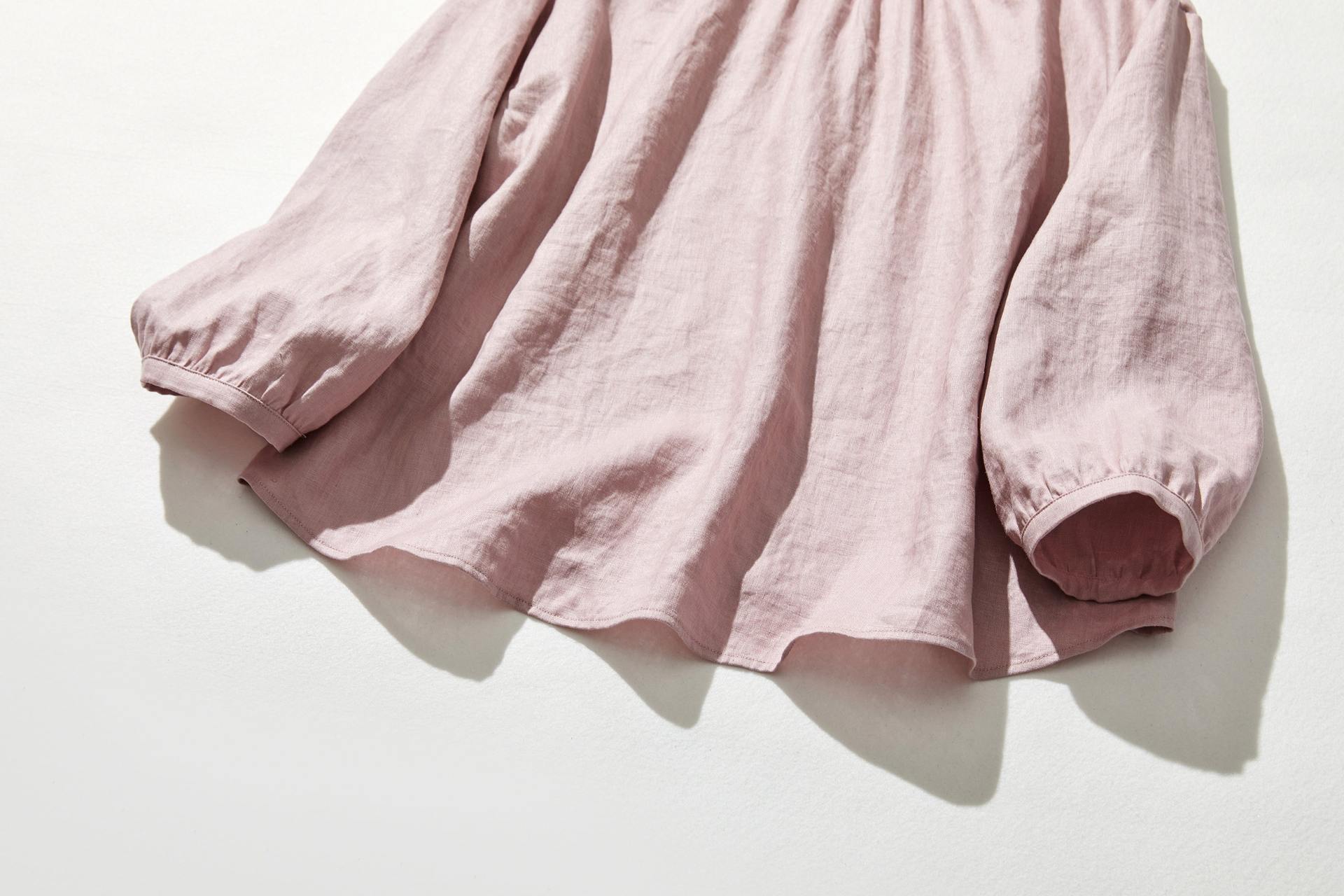 フォーリン アンド コー fall-in&co 大人の抜け感と可愛さ叶えるリネン ブラウス 日除けにも活躍可能 リネン100% 薄藤色 230503-1 (薄藤色) 薄藤色