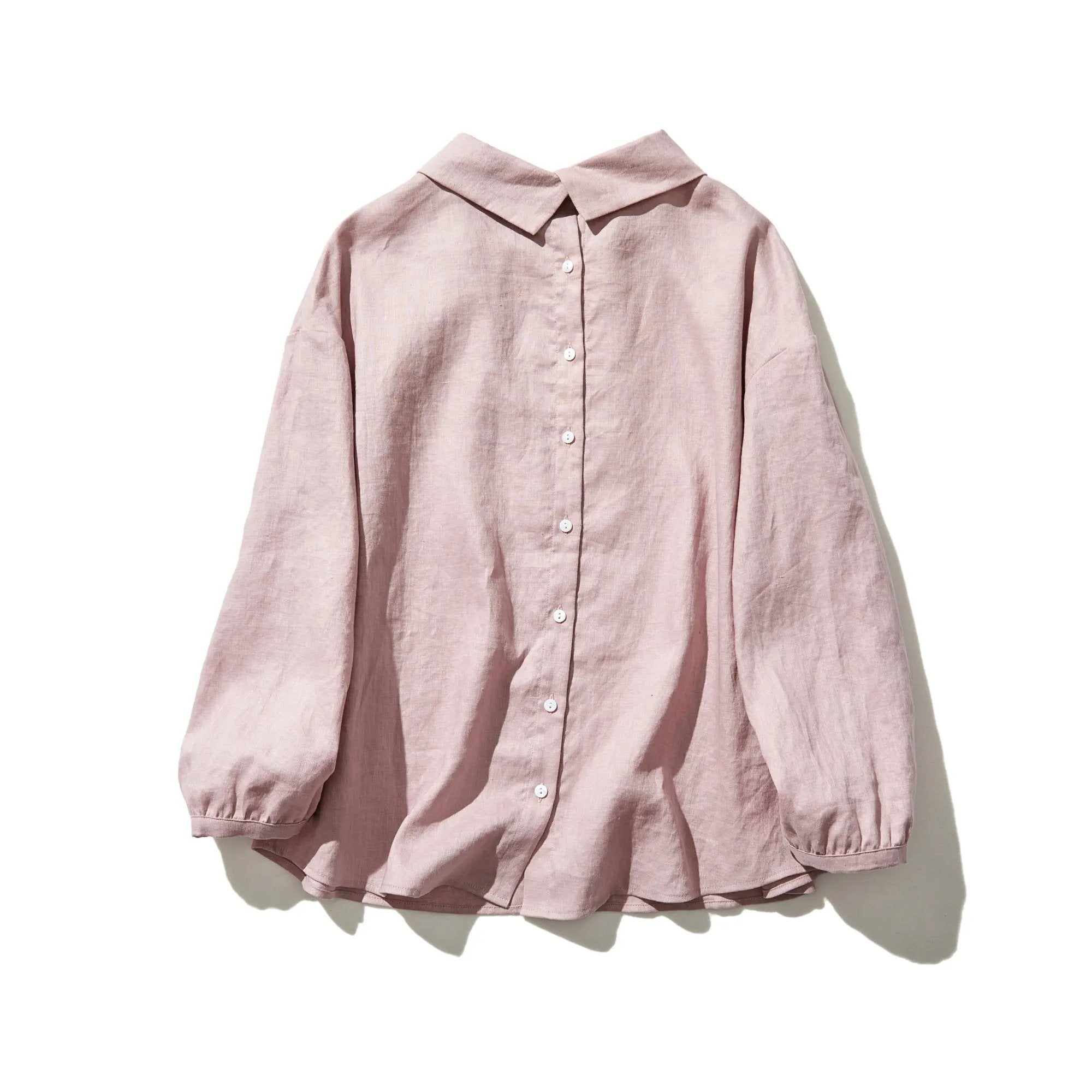 フォーリン アンド コー fall-in&co 大人の抜け感と可愛さ叶えるリネン ブラウス 日除けにも活躍可能 リネン100% 薄藤色 230503-1 (薄藤色) 薄藤色