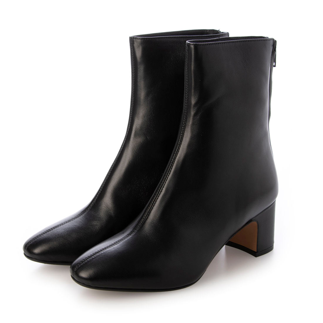 【FABIO RUSCONI】ヒールバックジップショートブーツ 37 23.5 FABIO RUSCONI Back Zip Short Boots