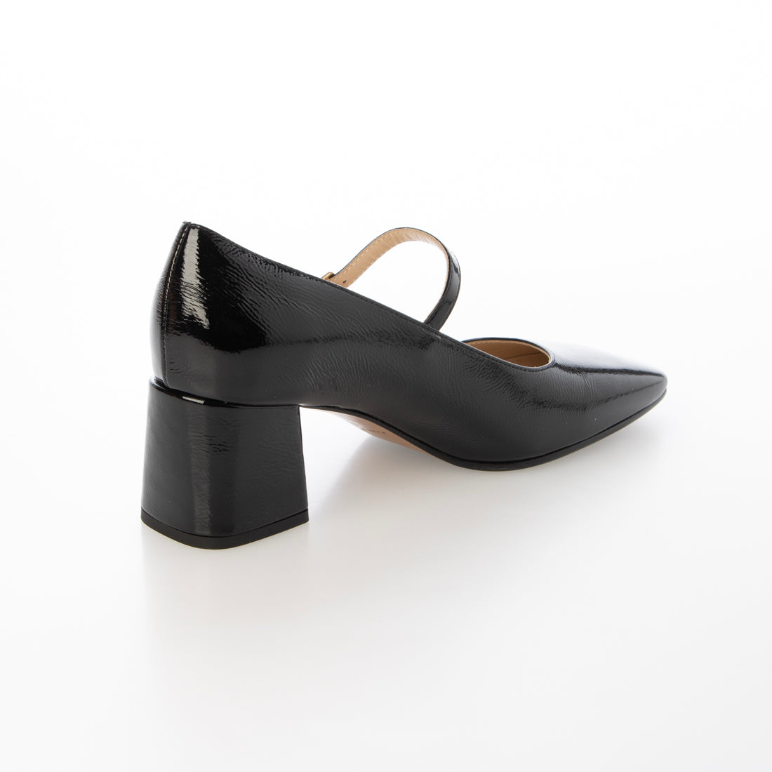 ファビオルスコーニ FABIO RUSCONI スクエアトウワンストラップパンプス (ブラックエナメル) ブラックエナメル