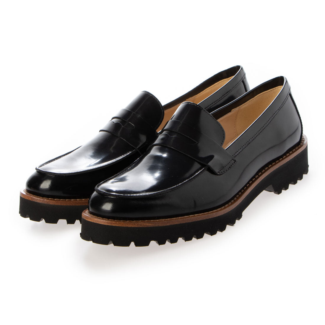 ファビオルスコーニ FABIO RUSCONI EVAタンクソールモカシューズ (ブラック) ブラック