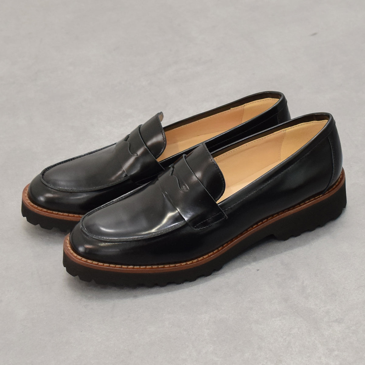 ファビオルスコーニ FABIO RUSCONI EVAタンクソールモカシューズ (ブラック) ブラック