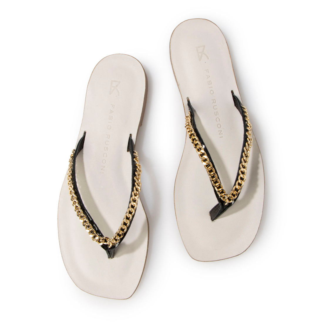 新品未使用 FABIO RUSCONIチェーンフラットミュール サイズ36 ファビオルスコーニ FABIO RUSCONI チェーンフラットミュール