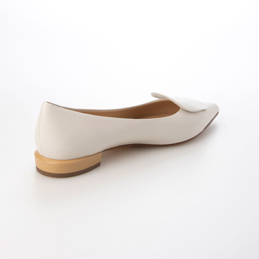 ファビオルスコーニ FABIO RUSCONI ローヒールポインテッドトウパンプス (アイボリーコンビ) アイボリーコンビ