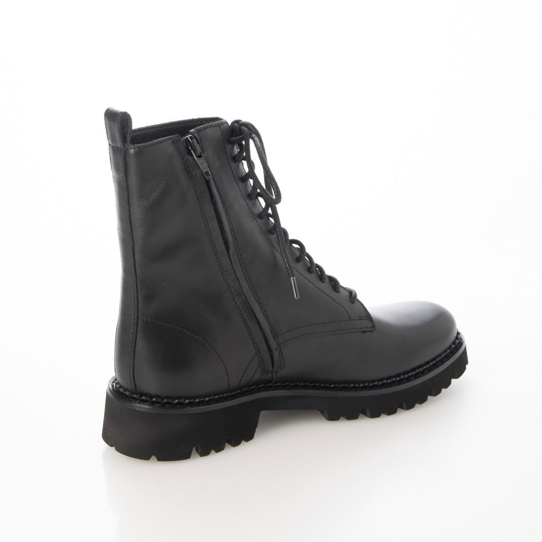 【訳あり新品】 ファビオルスコーニ FABIO RUSCONI レースアップブーツ (ブラック) ブラック