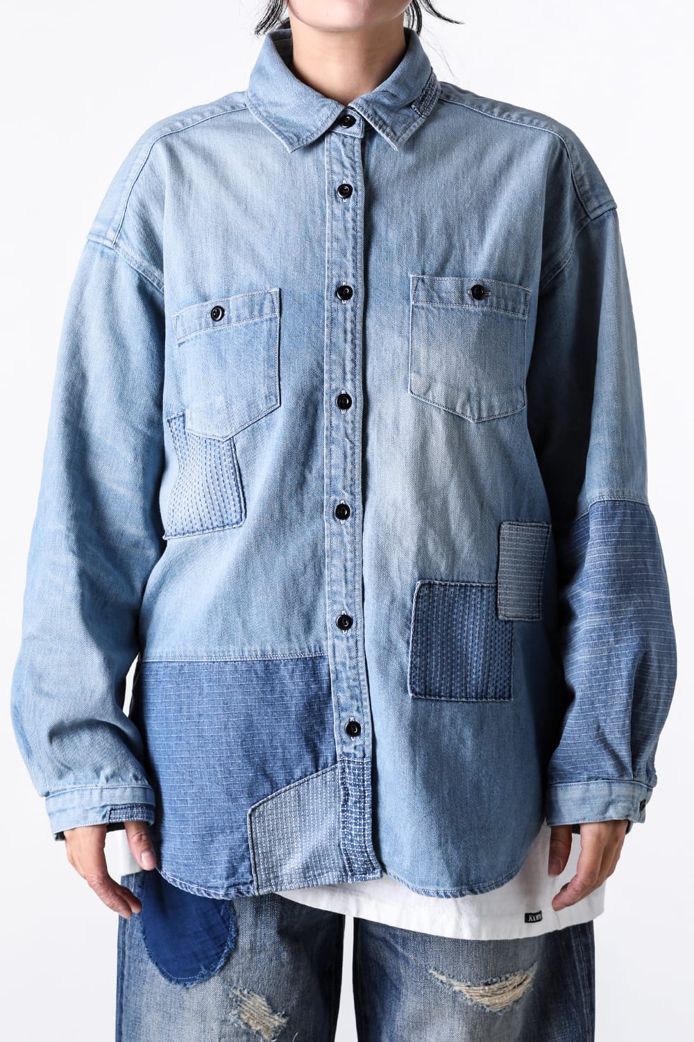 ファンダメンタル FDMTL WOMENS FIT DENIM SHIRT 3YR WASH (Indigo) Indigo