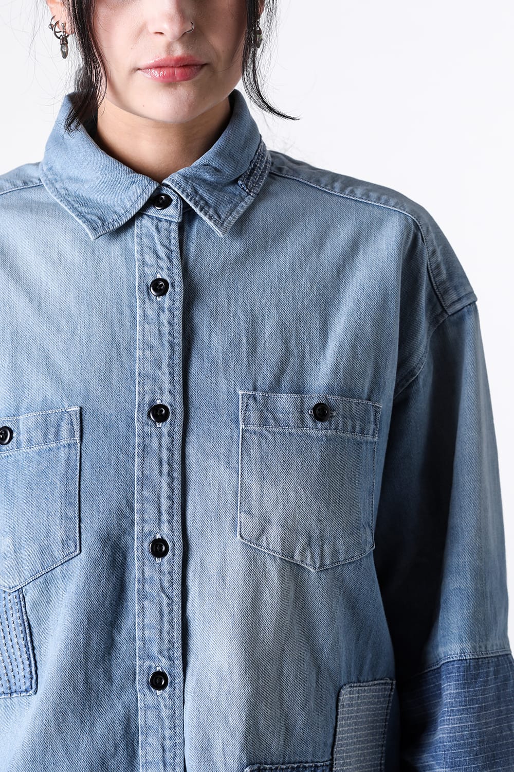 ファンダメンタル FDMTL WOMENS FIT DENIM SHIRT 3YR WASH (Indigo) Indigo