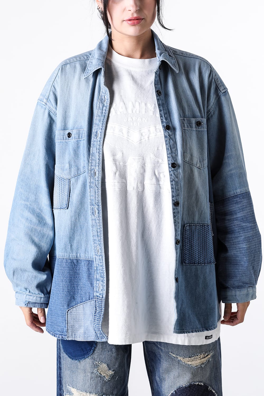 ファンダメンタル FDMTL WOMENS FIT DENIM SHIRT 3YR WASH (Indigo) Indigo