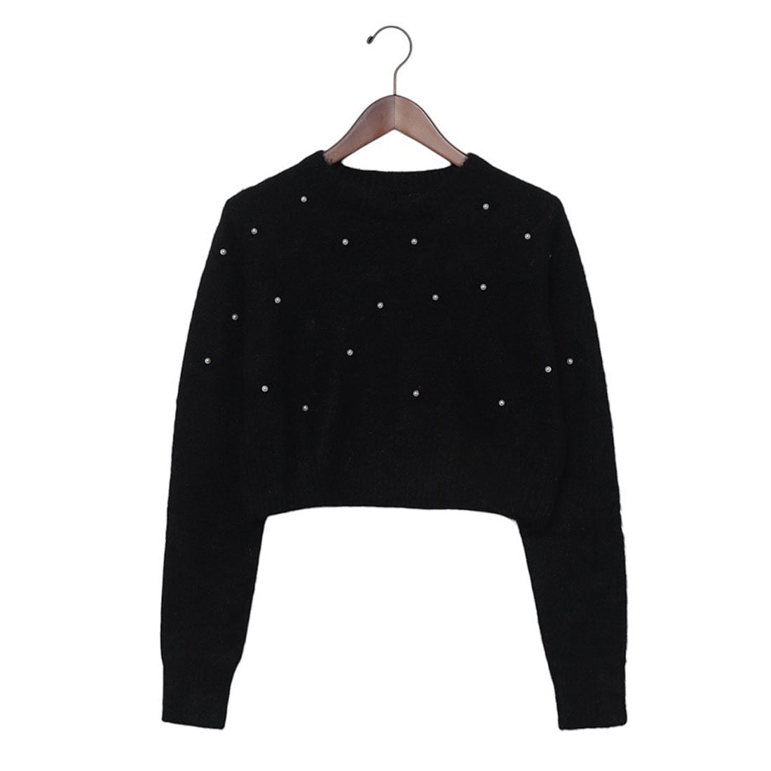 フェピュール feepur パール付きニットプルオーバー (BLK) BLK