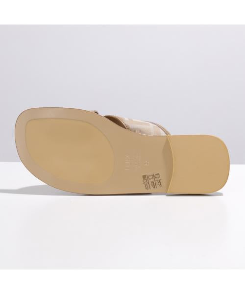 フェンディ FENDI FENDI KIDS サンダル JMR443 AHGY ズッカ柄 クロスベルト (F1JGR/BLU+BLU) F1JGR/BLU+BLU