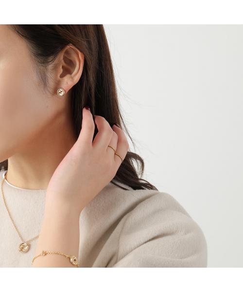 フェンディ FENDI FENDI ピアス 8AL079 ATEP エバーラウンド ロゴ (F089U/SOFT-GOLD+CRYSTAL) F089U/SOFT-GOLD+CRYSTAL