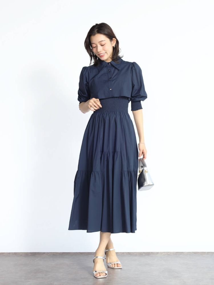 フェンネル FENNEL シャツディティールフレアワンピース