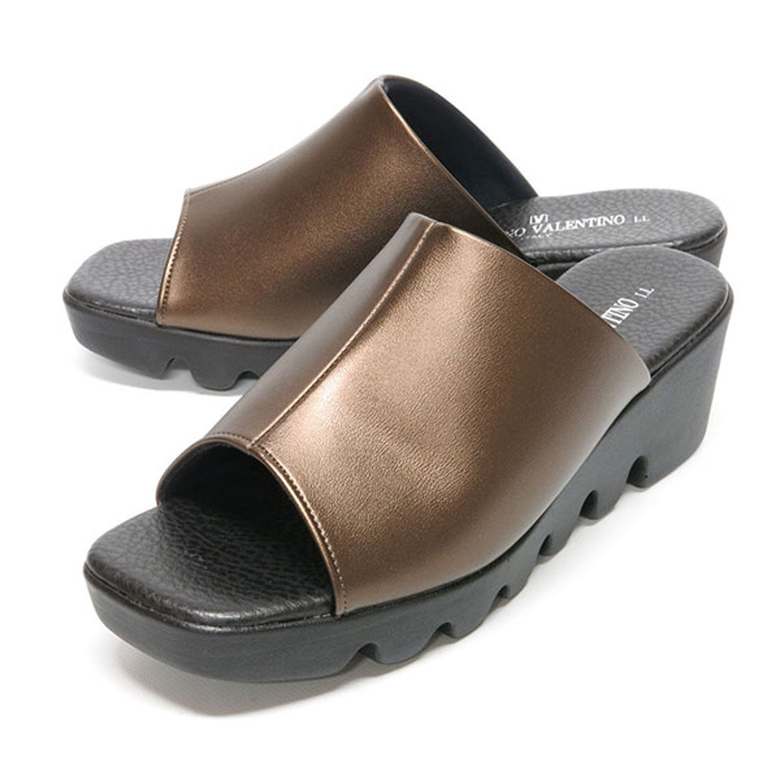 FIRST CONTACT Women's Sandals, Office, Indoor, Office, Work, Made in Japan, Wedge Sole, Stable, Hep, Thick Sole