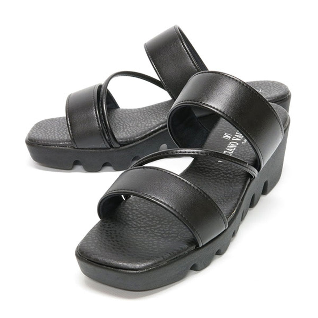 FIRST CONTACT Women's Sandals, Office, Indoor, Office, Work, Made in Japan, Wedge Sole, Stable, Hep, Thick Sole