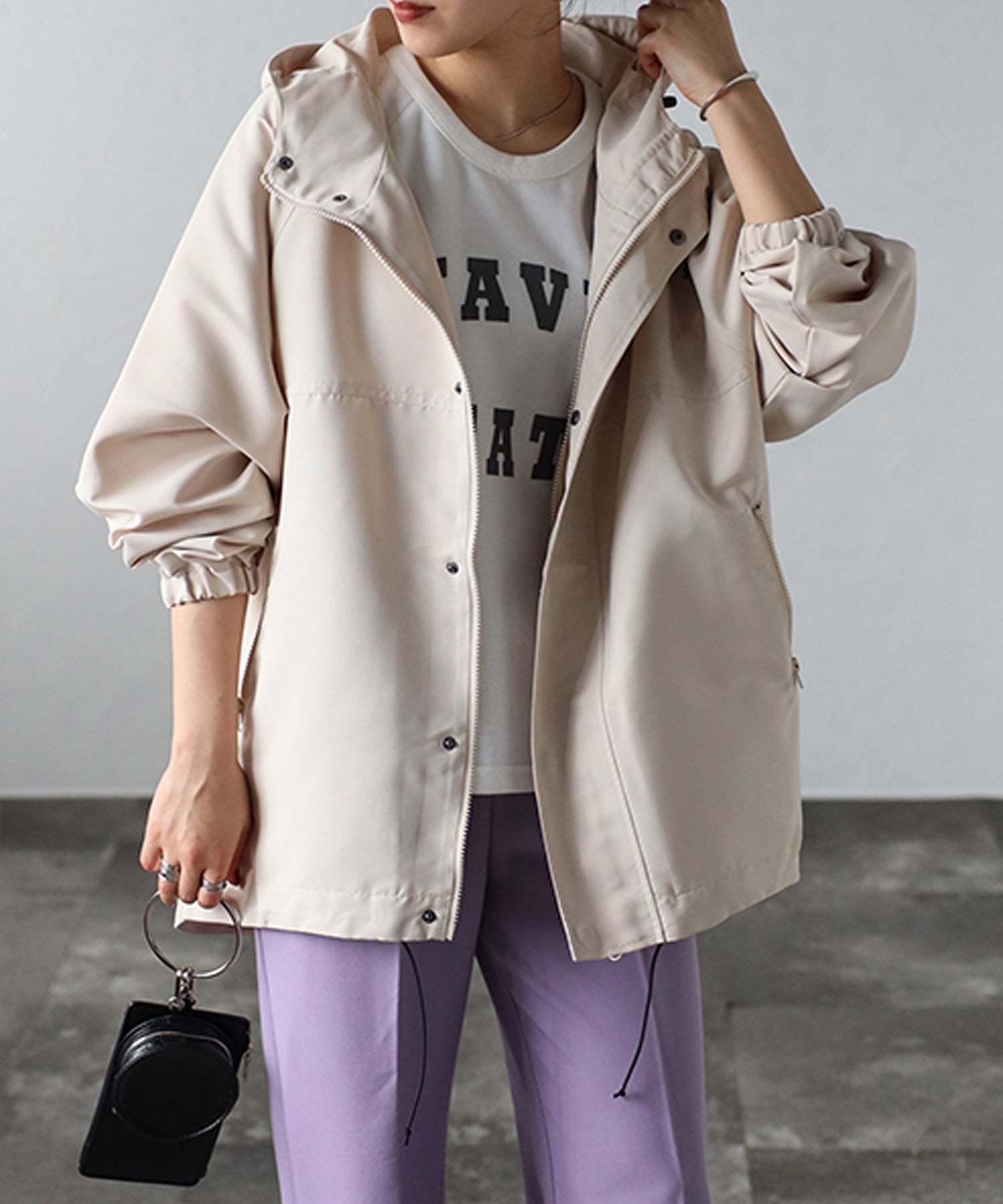 フィズ Fizz フード付きマウンテンパーカー  AW マンパ オーバーサイズ アウトドア