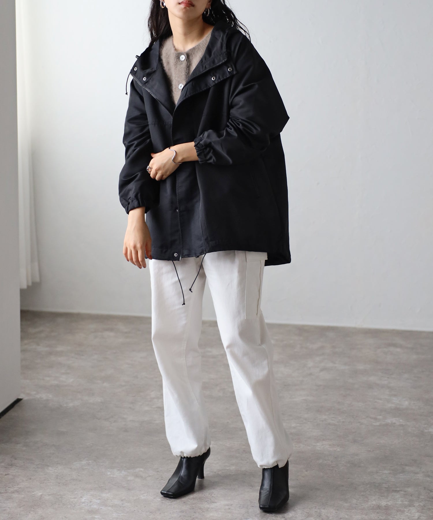 フィズ Fizz フード付きマウンテンパーカー  AW マンパ オーバーサイズ アウトドア