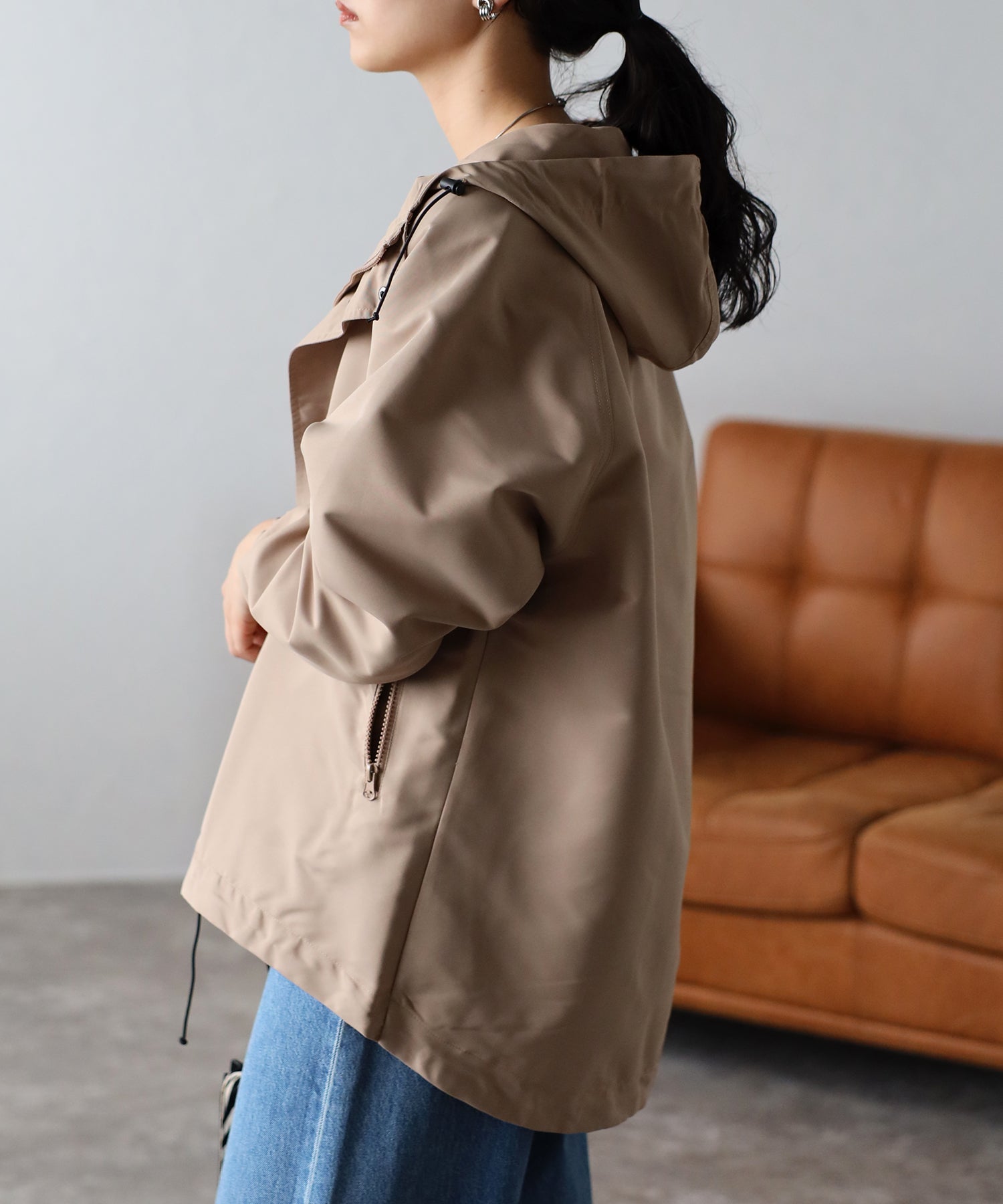 フィズ Fizz フード付きマウンテンパーカー  AW マンパ オーバーサイズ アウトドア