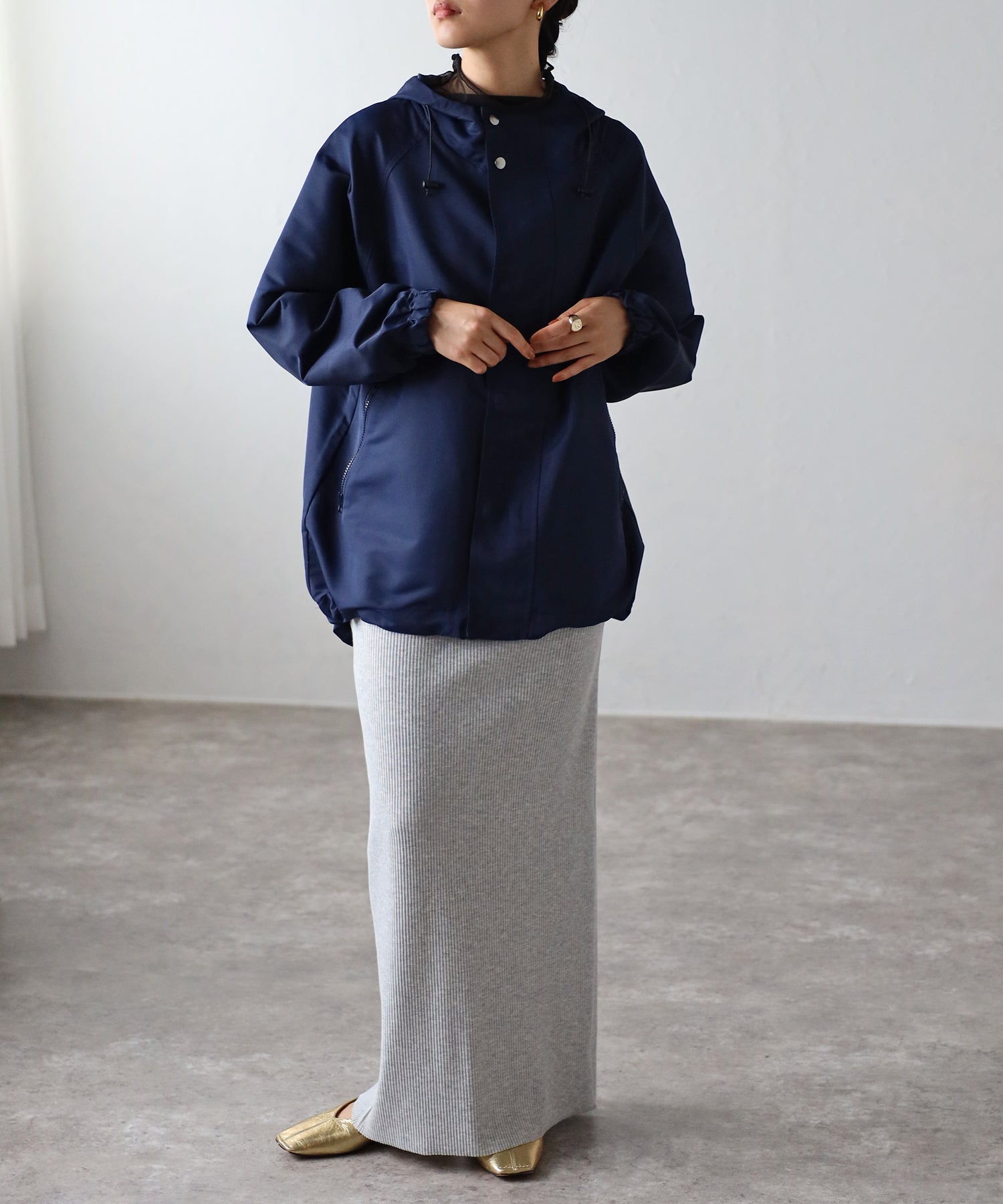 フィズ Fizz フード付きマウンテンパーカー  AW マンパ オーバーサイズ アウトドア