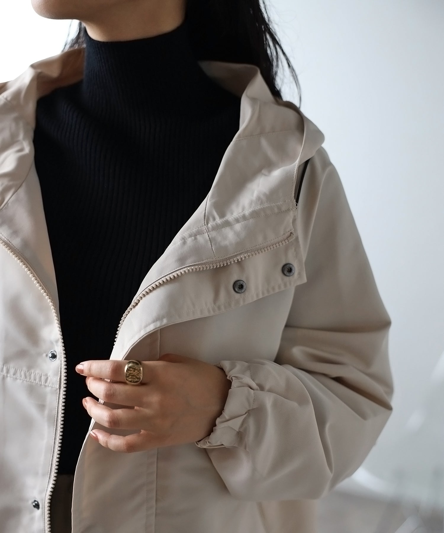 フィズ Fizz フード付きマウンテンパーカー  AW マンパ オーバーサイズ アウトドア