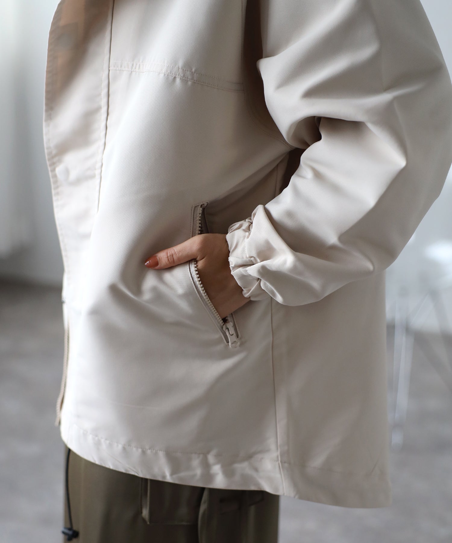 フィズ Fizz フード付きマウンテンパーカー  AW マンパ オーバーサイズ アウトドア