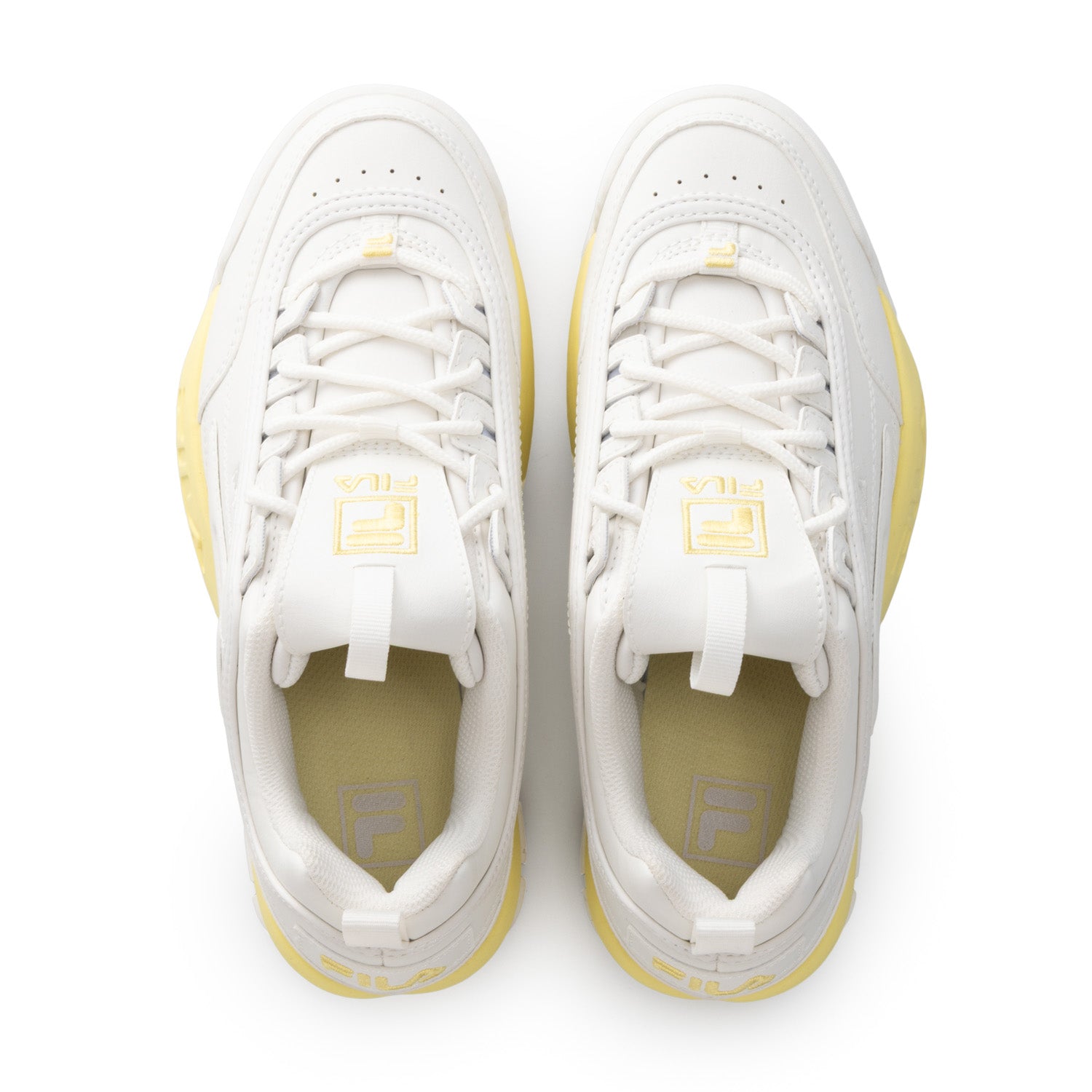 フィラ FILA DISRUPTOR II / ディスラプターツー / カジュアルスニーカー / 厚底 (BLANC DE BLANC/LEMONADE) BLANC DE BLANC/LEMONADE