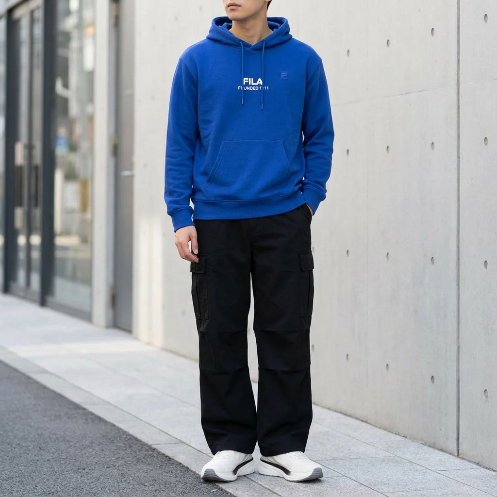 フィラ FILA 【IMP.横原悠毅さん着用】HOODIE / フーディ / メンズ (ブルー) ブルー