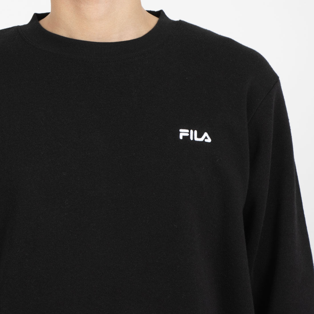 フィラ FILA ワンポイントクルーネックトレーナー / ONE-POINT CREW NECK SHIRTS / カジュアルウェア / メンズ (BK0) BLACK