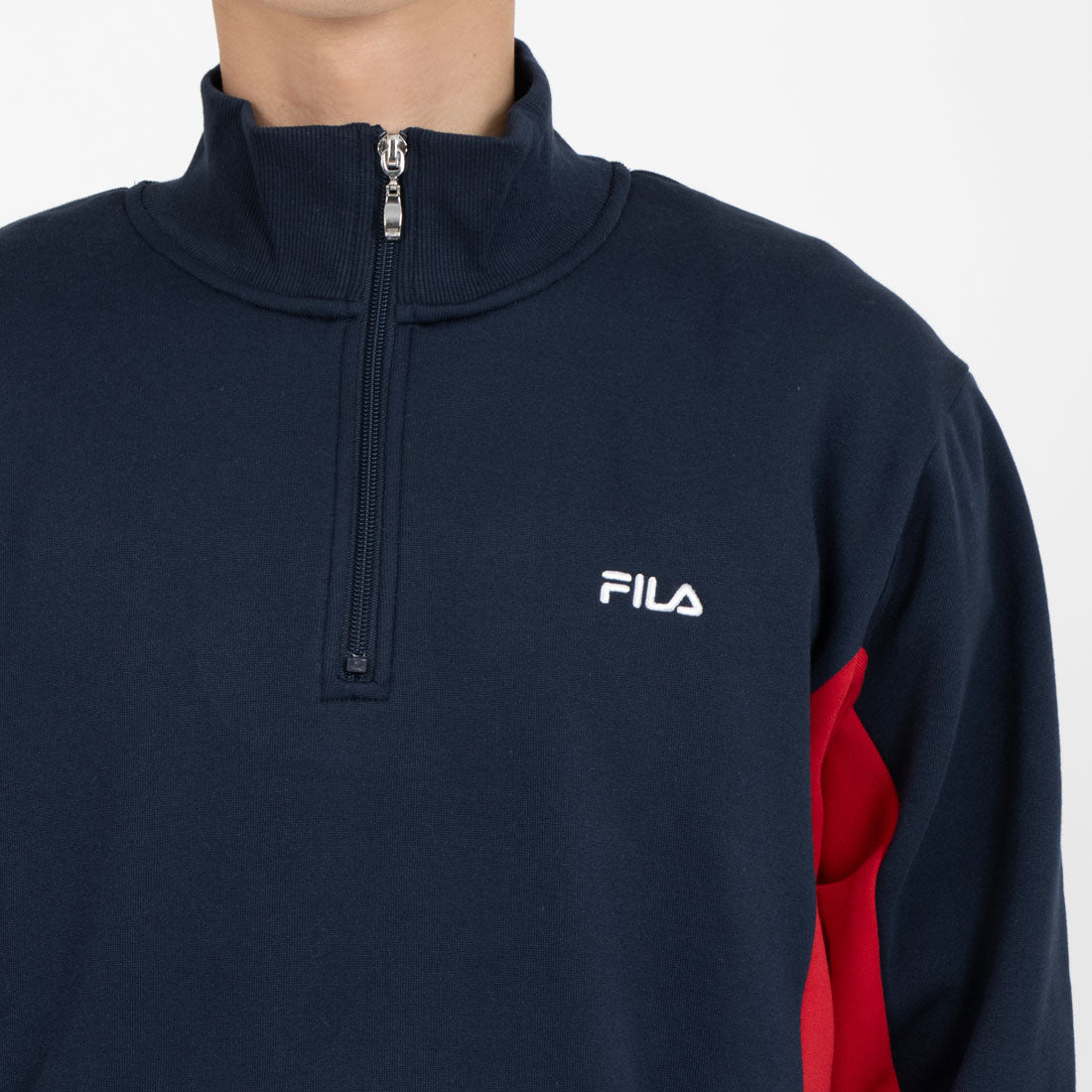 フィラ FILA 切替ハーフジップトレーナー / SWITCHING HALF ZIP C / カジュアルウェア / メンズ (NV0) NAVY