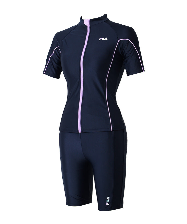 フィラ FILA FILAセパレートタイプ水着ラッシュガードタイプタンキニ【返品不可商品】 (BK) BK