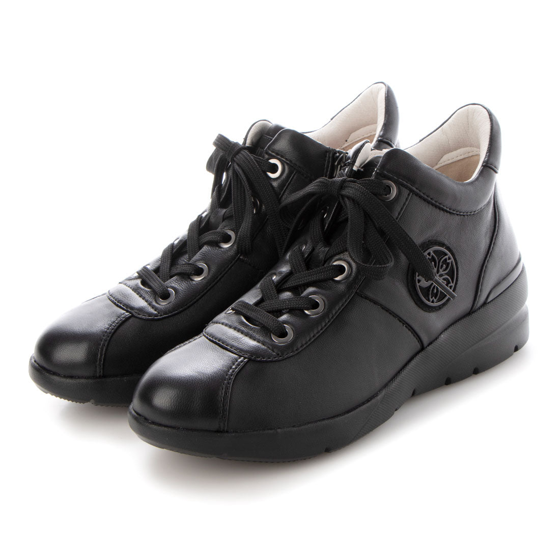 フィットジョイ FITJOY 軽量 mid cut スニーカー (BLK/BLK) BLK/BLK