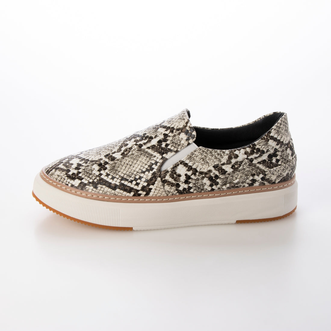 フィン Fin 厚底キルティングスリッポン【低反発スポンジ入り】 (パイソン) パイソン