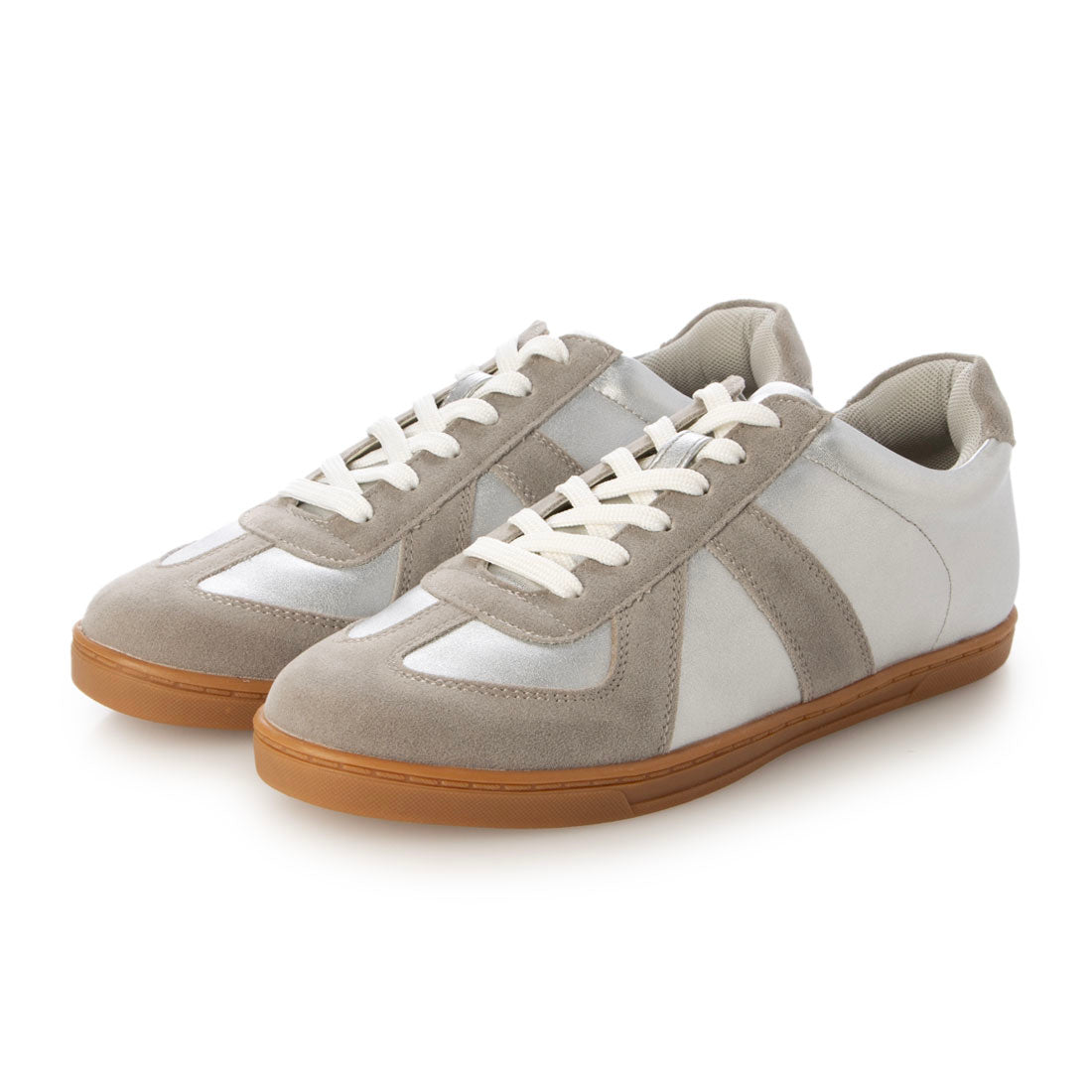 フィン Fin ジャーマントレーナースニーカー【低反発スポンジ入り】 (シルバー) シルバー