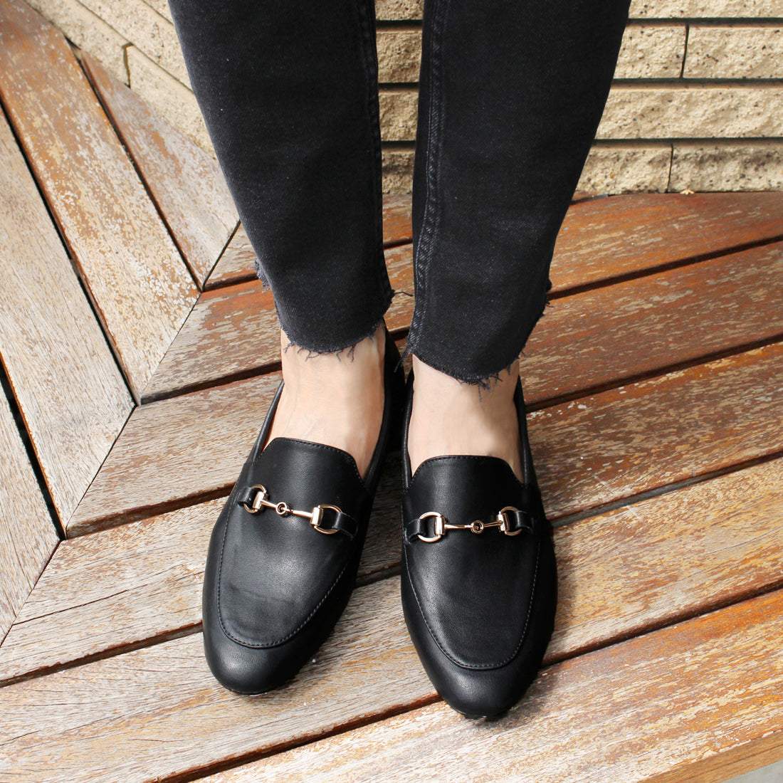 フィン Fin 2WAY本革ビットローファー【低反発スポンジ入り】