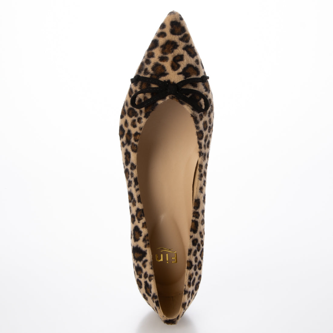 フィン Fin ポインテッドトゥVカットバレエシューズ【低反発スポンジ入り】 (ヒョウ) ヒョウ