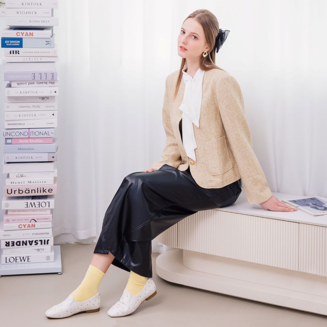 フィオリノ FIORINO Fiorinoフィオリノ山羊革ツインゴアスリッポン(ホワイト) (White) White