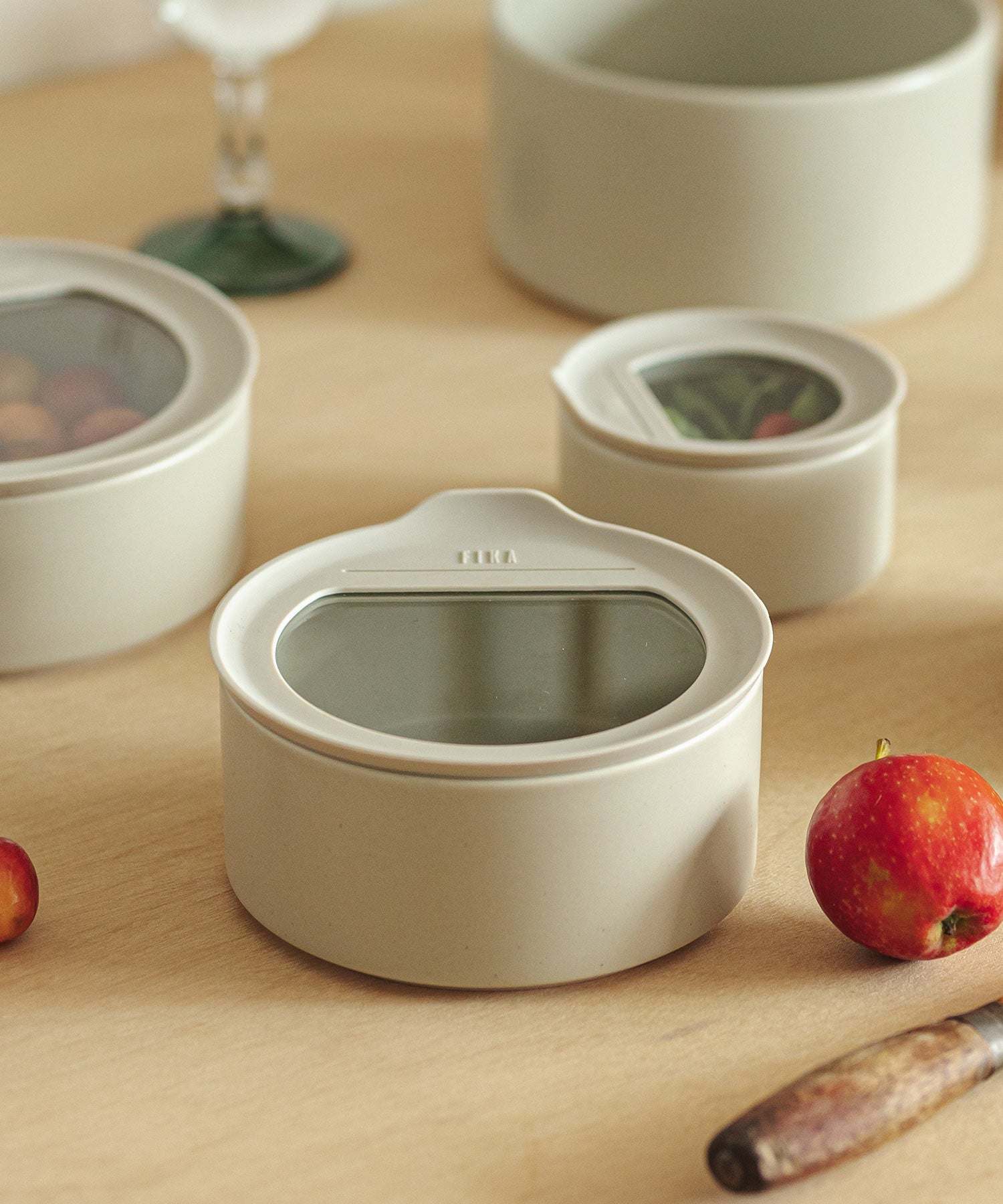 フィカ FIKA FIKA ONE 陶磁器製食品ガラス容器 600ml,ホワイト