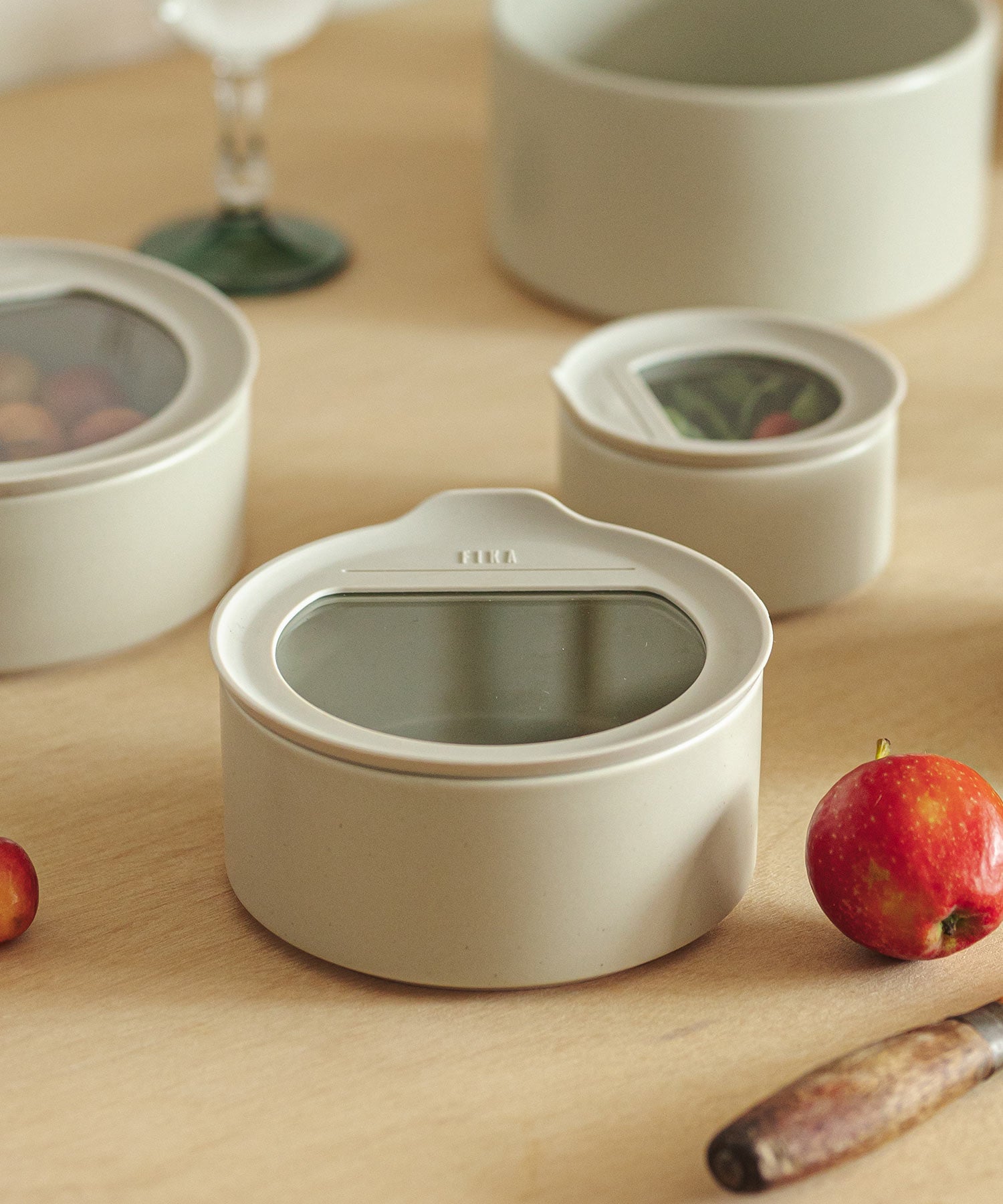 フィカ FIKA FIKA ONE 陶磁器製食品ガラス容器 600ml,ホワイト