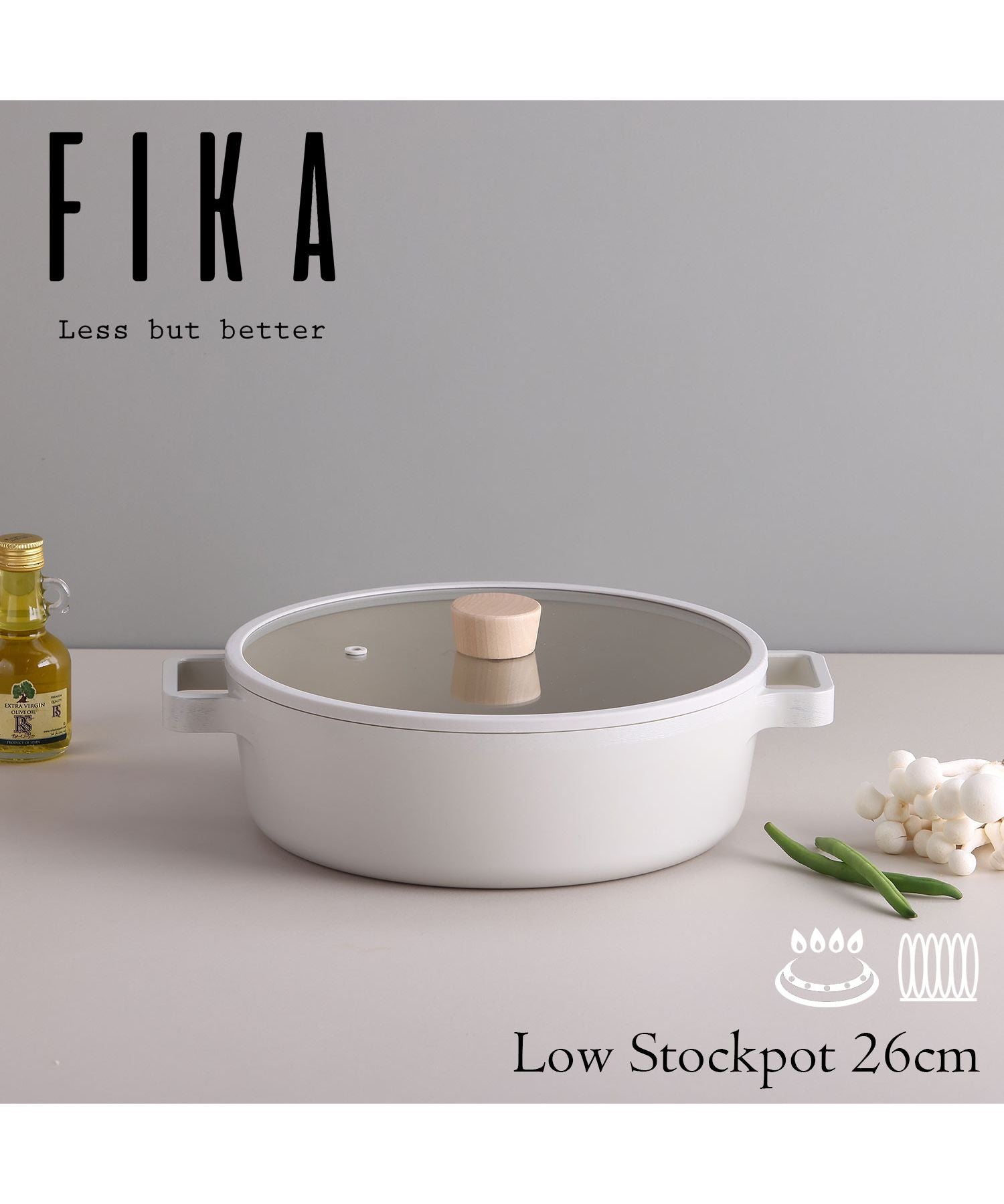 フィカ FIKA FIKAローポット(すき焼鍋)26cm【返品不可商品】 (ベージュ) ベージュ