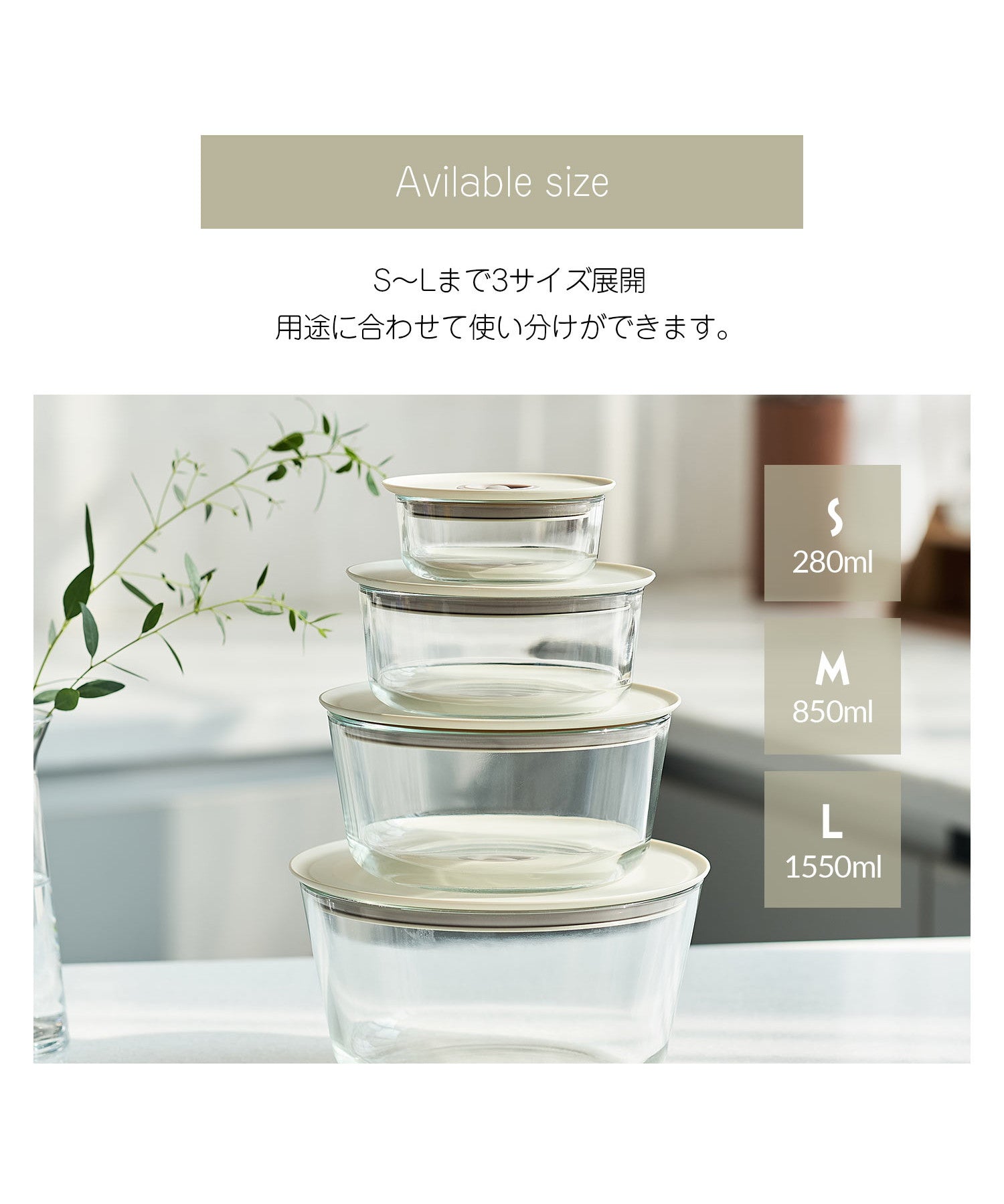 FIKA FIKA GLASS Heat-Resistant Glass Food Storage Container Round Type 280ml Single Item