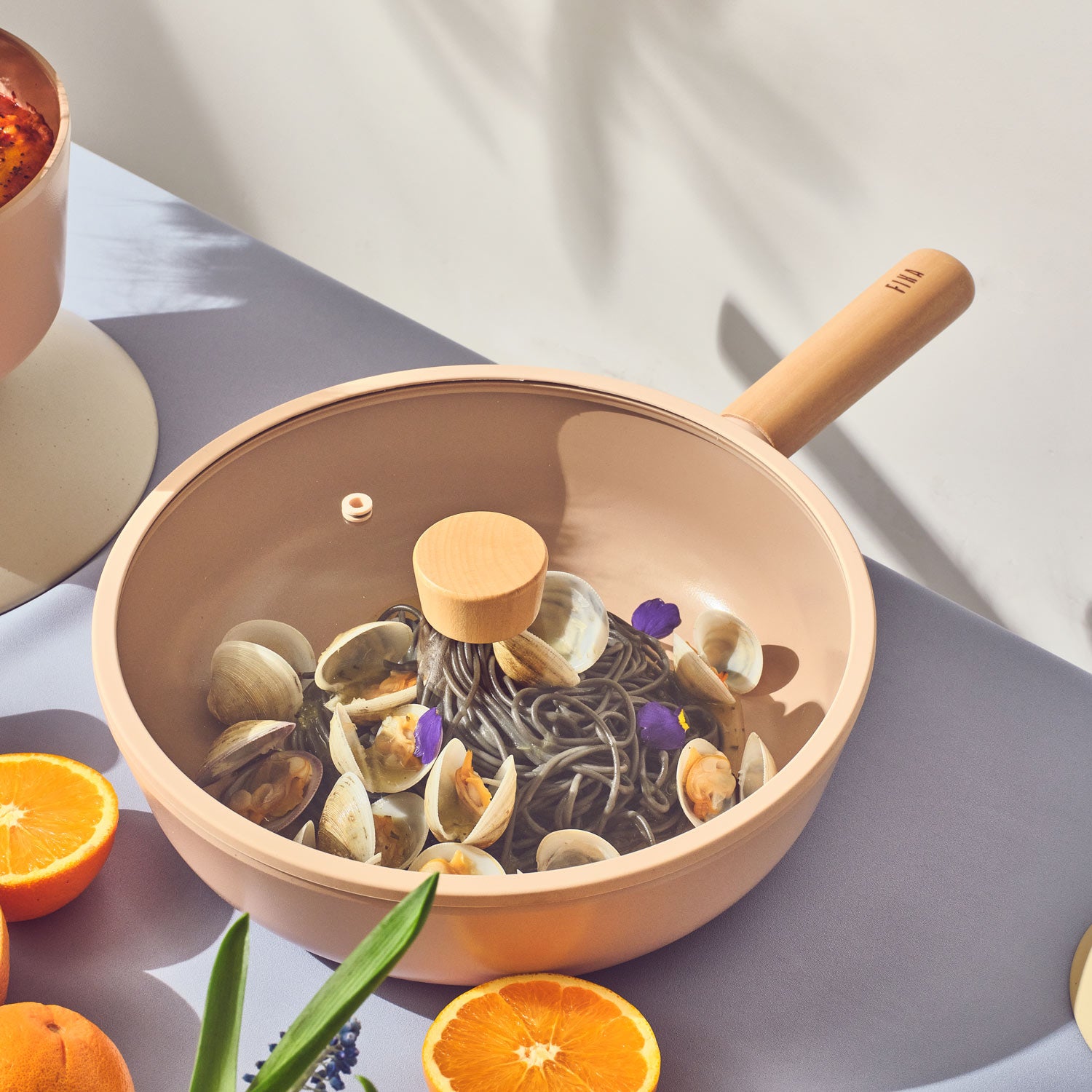 フィカ FIKA FIKAピーチピンクフライパン26cm ガラス蓋付き 【返品不可商品】 (ピーチピンク) ピーチピンク