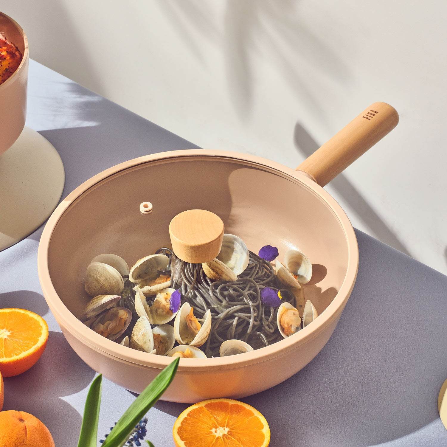 フィカ FIKA FIKAピーチピンクフライパン26cm ガラス蓋付き 【返品不可商品】 (ピーチピンク) ピーチピンク