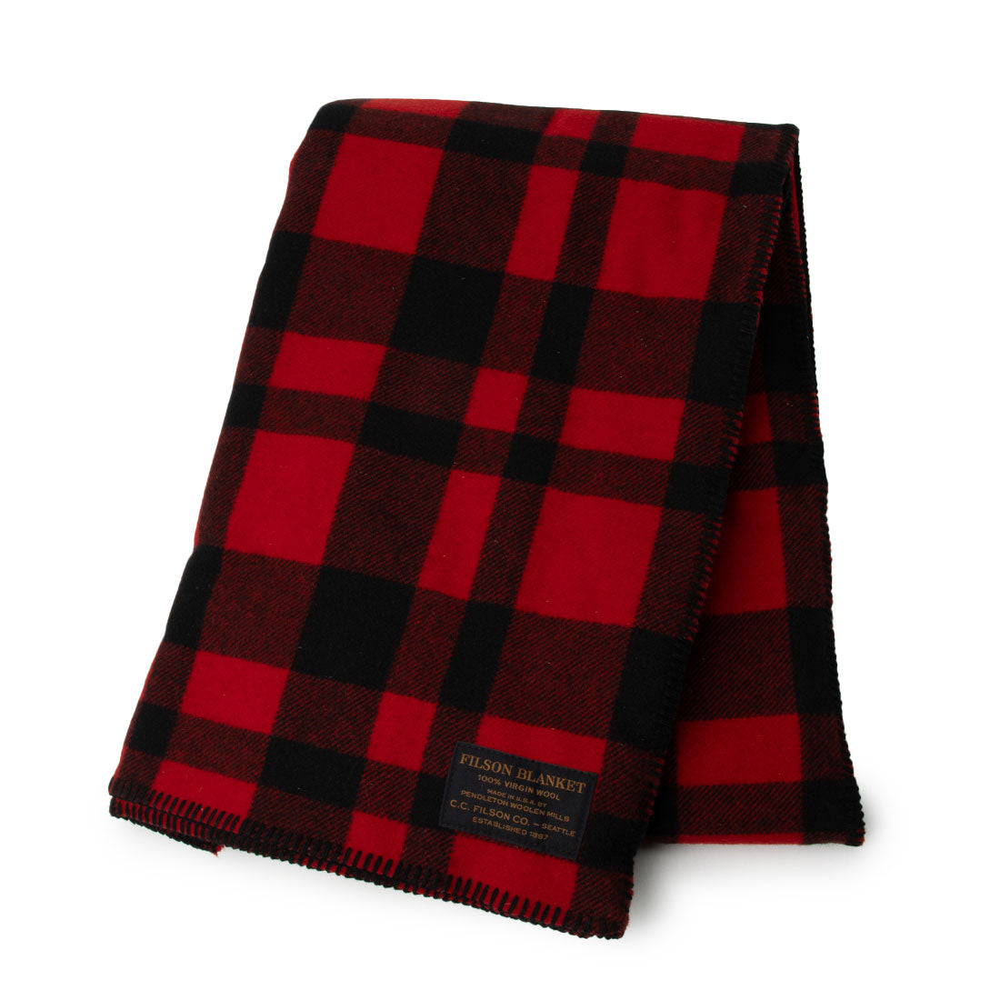 フィルソン FILSON マッキノーウール ブランケット (レッド×ブラック) レッド×ブラック