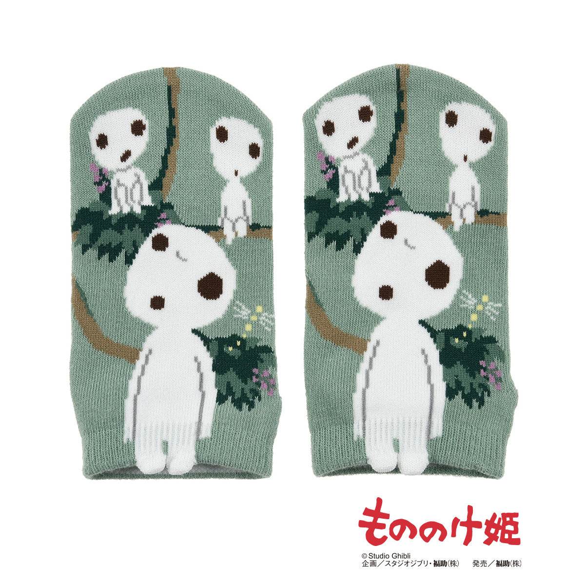 スタジオジブリ STUDIO GHIBLI スタジオジブリ : キャラクター ソックス スニーカー丈 もののけ姫 子供 キッズ 靴下 フクスケ fukuske 福助 公式