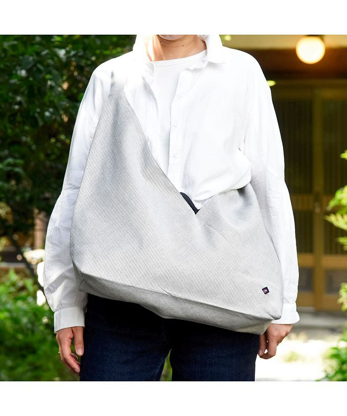 タビーズ Tabeez 福助 公式 ショルダーバッグ ユニセックス Tabeez あずま袋 ヘリンボーン 9150ー300グレー レディース メンズ 福助足袋 日本