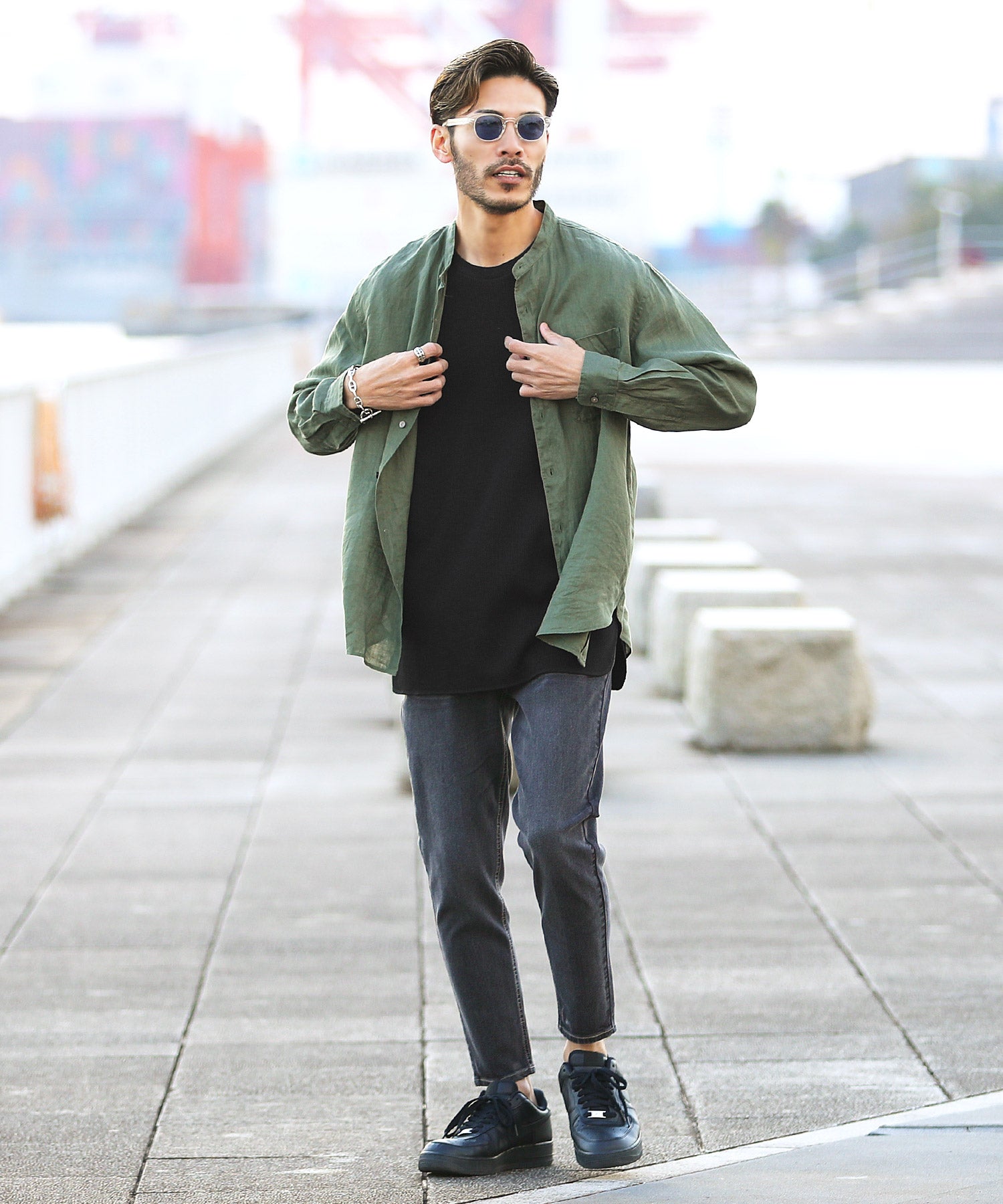 ジギーズショップ JIGGYS SHOP 長款鬆餅多功能 / 長款 T恤 男士 時尚 T恤 短袖 長袖 背心 上衣 圓領