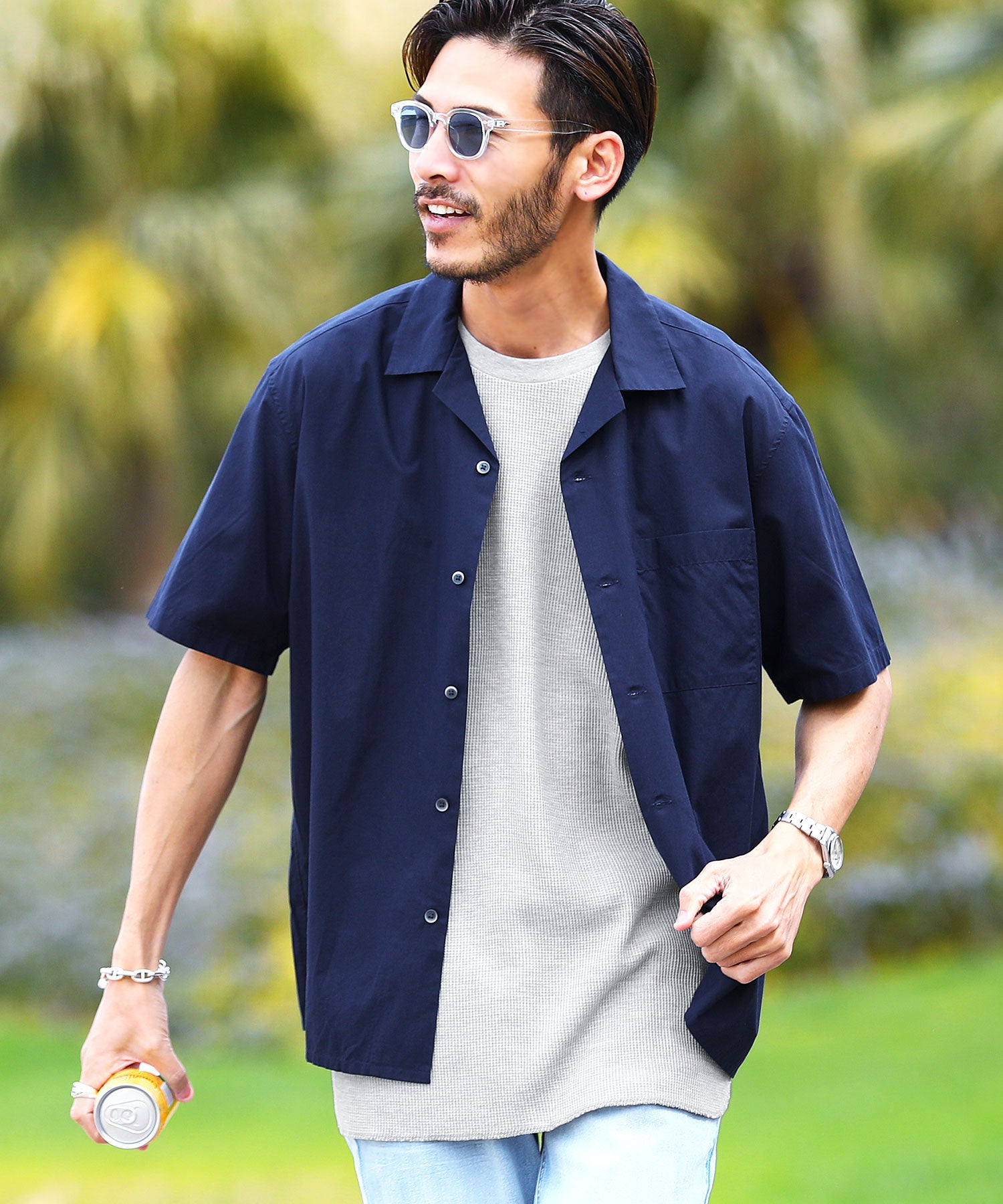 ジギーズショップ JIGGYS SHOP 長款鬆餅多功能 / 長款 T恤 男士 時尚 T恤 短袖 長袖 背心 上衣 圓領