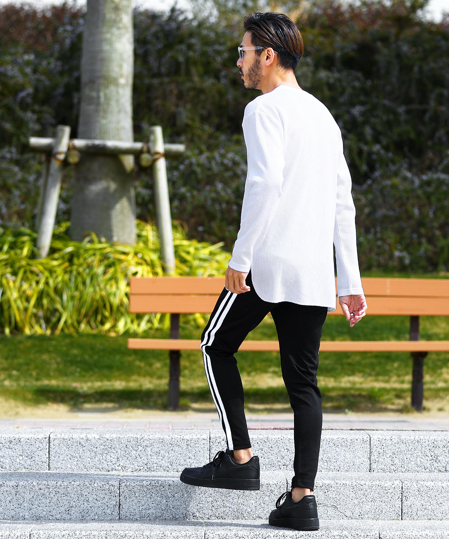 ジギーズショップ JIGGYS SHOP 長款鬆餅多功能 / 長款 T恤 男士 時尚 T恤 短袖 長袖 背心 上衣 圓領